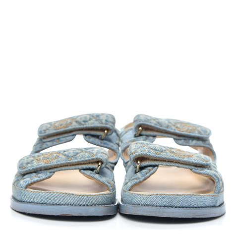 sandales chanel femme|chanel denim sandals.